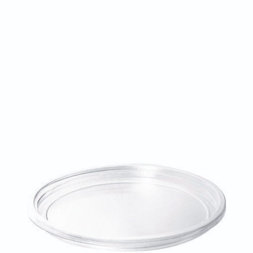 Picture of Bare Eco-Forward RPET Deli Container Lids, Fits 8-32 oz, 4.7 x 4.7 x 0.5, Clear, Plastic, 50/Sleeve, 10 Sleeves/Carton