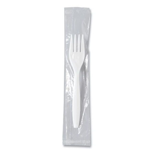 Picture of Regal Mediumweight Cutlery, Individually Wrapped, Fork, White, 1,000/Carton