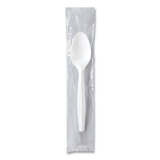 Picture of Regal Mediumweight Cutlery, Individually Wrapped, Teaspoon, White, 1,000/Carton