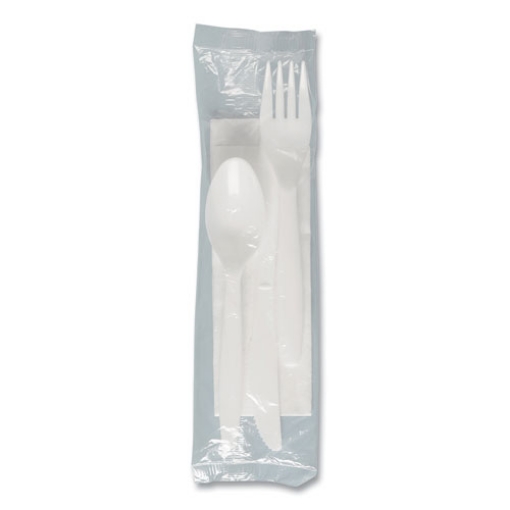 Picture of Regal Mediumweight Cutlery, Individually Wrapped, Combo Kit, White, 250/Carton