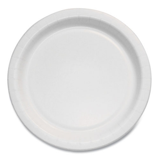 Picture of Bare Eco-Forward Clay-Coated Paper Plate, ProPlanet Seal, 6" dia, White/Brown/Green, 1,000/Carton