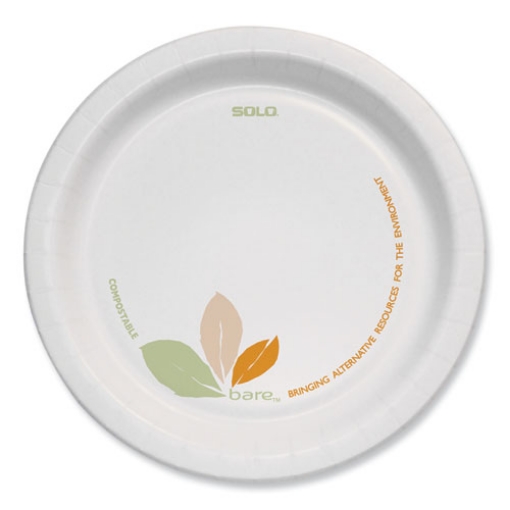 Picture of Bare Eco-Forward Clay-Coated Paper Plate, ProPlanet Seal, 6" dia, Green/Tan, 1,000/Carton