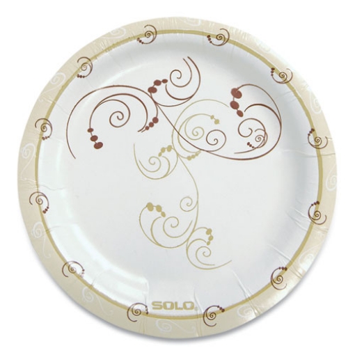 Picture of Symphony Paper Dinnerware, Mediumweight Plate, 6" Dia, Tan, 125/pack