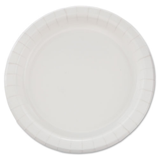 Picture of Bare Eco-Forward Clay-Coated Paper Dinnerware, ProPlanet Seal, Plate, 8.5" dia, White, 125/Pack, 4 Packs/Carton