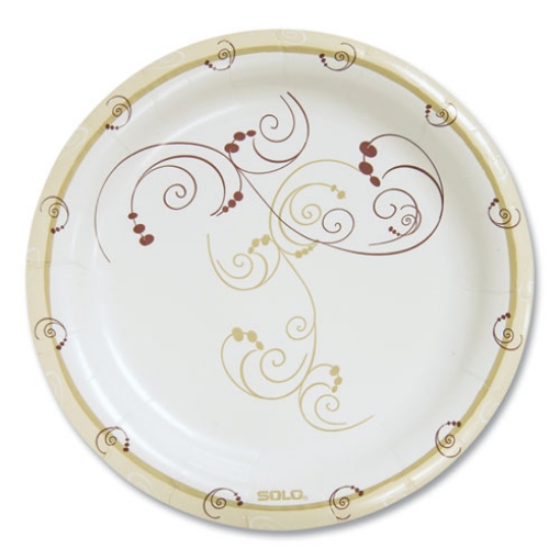 Picture of Symphony Paper Dinnerware, Mediumweight Plate, 8.5" Dia, Tan, 125/pack