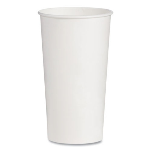 Picture of Double-Sided Poly (DSP) Paper Cold Cups, 21 oz, White, 1,000/Carton