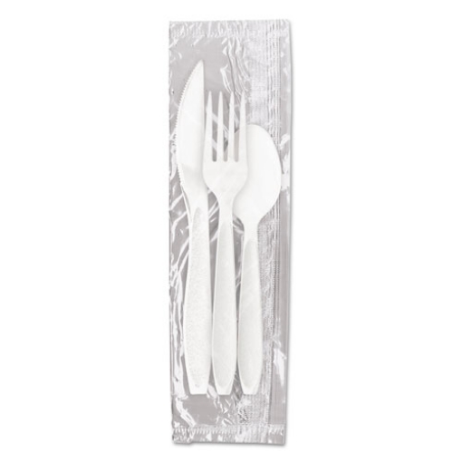 Picture of Reliance Mediumweight Cutlery Kit, Knife/fork/spoon, White, 500 Kits/carton