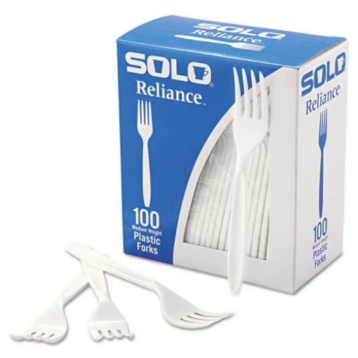 Picture of Reliance Mediumweight Cutlery, Fork, White, 100/Box, 1,000/Carton