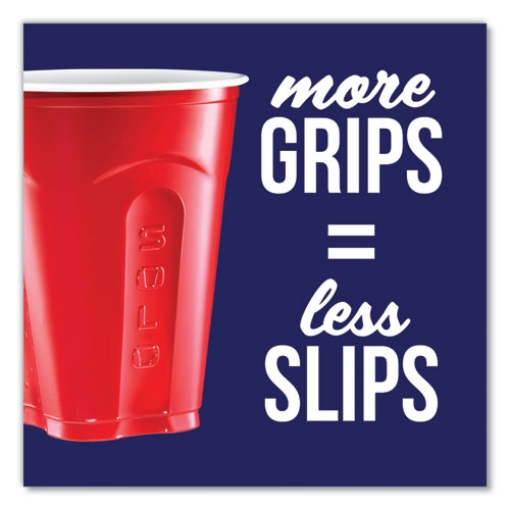Picture of Squared Plastic Party Cups, 18 oz, Red, 240/Carton