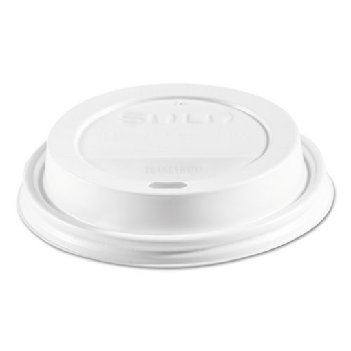 Picture of Traveler Cappuccino Style Dome Lid, Polypropylene, Fits 10 Oz To 24 Oz Hot Cups, White, 1,000/carton