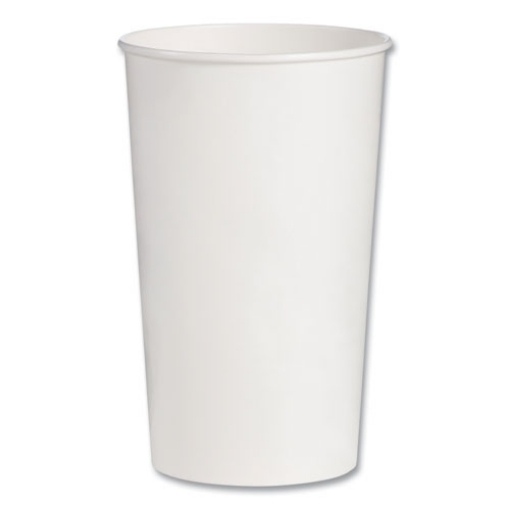 Picture of Double Sided Poly (DSP) Paper Cold Cups, 44 oz, White, 500/Carton