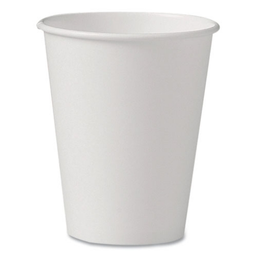 Picture of Uncoated Paper Cups, Hot Drink, 8 Oz, White, 1,000/carton