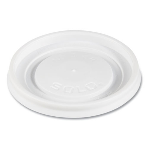 Picture of Polystyrene Vented Hot Cup Lids, Fits 4 Oz To 6 Oz Cups, White, 100/pack, 10 Packs/carton