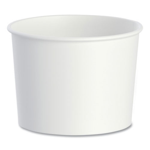 Picture of Double Poly Paper Food Container, Squat, White, 16 Oz, 25/pack, 20 Packs/carton