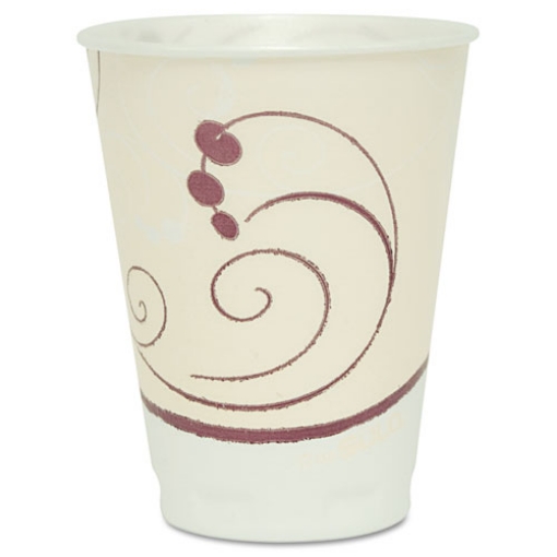 Picture of Trophy Plus Dual Temperature Insulated Cups In Symphony Design, 12 Oz, Beige, 1,000/carton