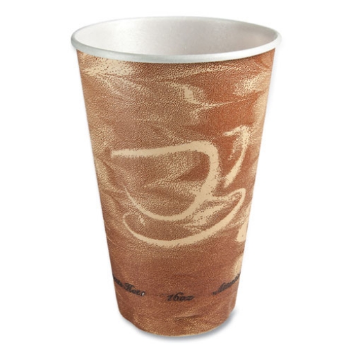 Picture of Trophy Plus Dual Temperature Insulated Cups in Mistique Design, 16 oz, Brown, 750/Carton