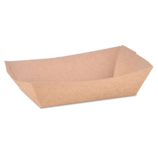 Picture of Eco Food Trays, 6 oz Capacity, 4.29 x 2.85 x 1.09, Brown Kraft, Paper, 1,000/Carton