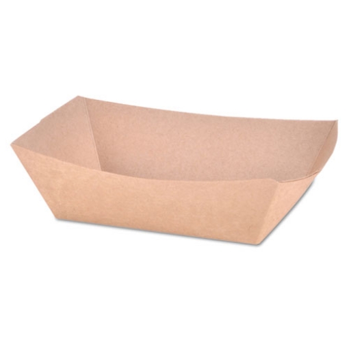 Picture of Eco Food Trays, 1 lb Capacity, Brown Kraft, Paper, 1,000/Carton