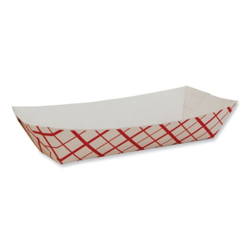 Picture of Hot Dog Tray, 7 x 2.75 x 1.5, Red/White, Paper, 1,000/Carton