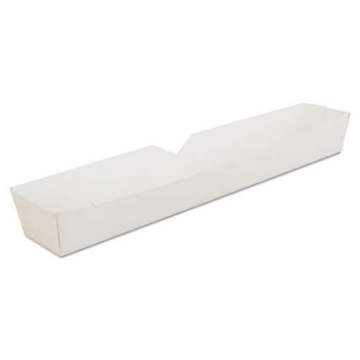 Picture of Footlong Hot Dog Tray, 10.25 x 1.5 x 1.25, White, Paper, 500/Carton