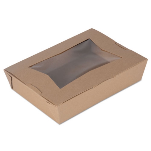 Picture of ChampPak Window Carryout Boxes, #2, 7.75 x 5.5 x 1.88, Kraft, Paper, 200/Carton