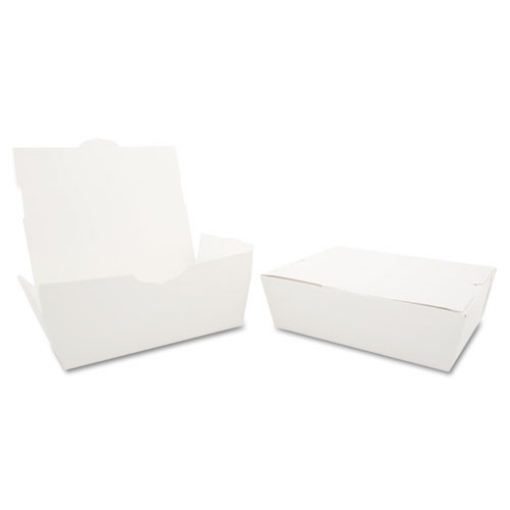 Picture of ChampPak Carryout Boxes, #3, 7.75 x 5.5 x 2.5, White, Paper, 200/Carton