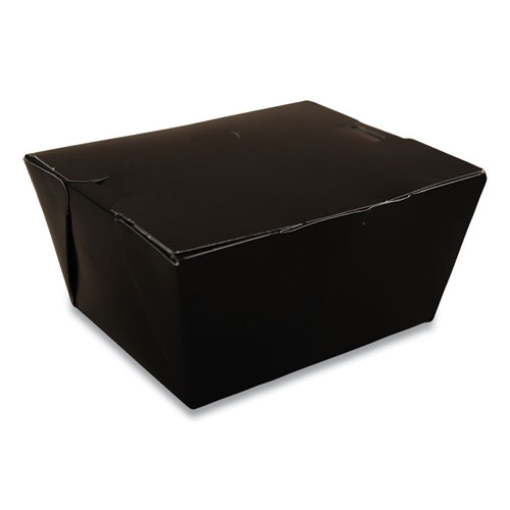 Picture of champpak carryout boxes, 4.37 x 3.5 x 2.5, black, paper, 450/carton