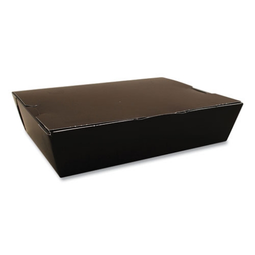 Picture of champpak carryout boxes, 7.75 x 5.5 x 1.87, black, paper, 200/carton