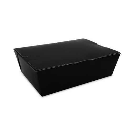 Picture of ChampPak Carryout Boxes, 7.75 x 5.5 x 2.5, Black, Paper, 200/Carton