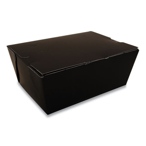 Picture of ChampPak Carryout Boxes, 7.75 x 5.5 x 3.5, Black, Paper, 160/Carton