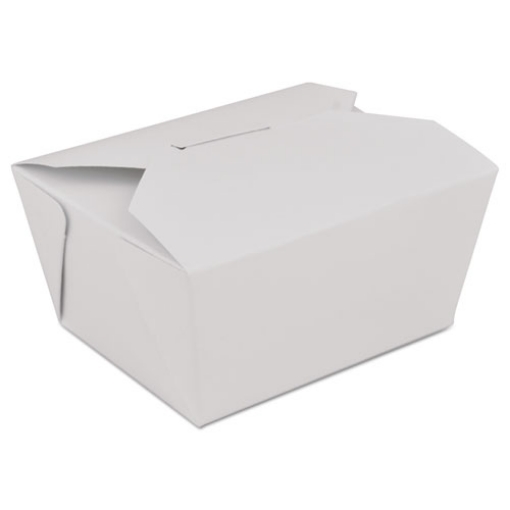 Picture of ChampPak Retro Carryout Boxes, #1, 4.38 x 3.5 x 2 5, White, Paper, 300/Carton