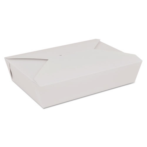 Picture of ChampPak Retro Carryout Boxes, #2, 7.75 x 5 5 x 1 88, White, Paper, 200/Carton