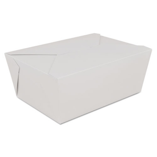 Picture of ChampPak Retro Carryout Boxes, #4, 7.75 x 5.5 x 3.5, White, Paper, 160/Carton