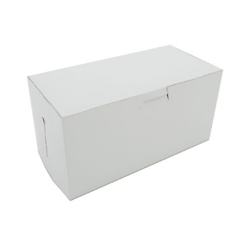 Picture of White One-Piece Non-Window Bakery Boxes, 8 x 4 x 4, White, Paper, 250/Carton