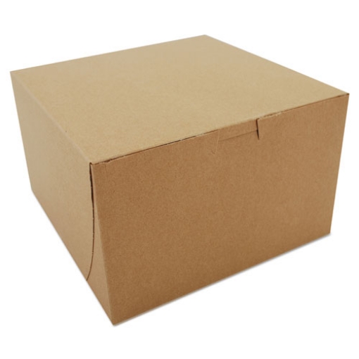 Picture of Kraft One-Piece Non-Window Bakery Boxes, 8 x 8 x 5, Brown, Paper, 100/Bundle