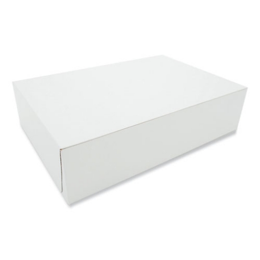 Picture of clay-coated donut boxes, 13 x 9 x 3.75, white, paper, 200/carton