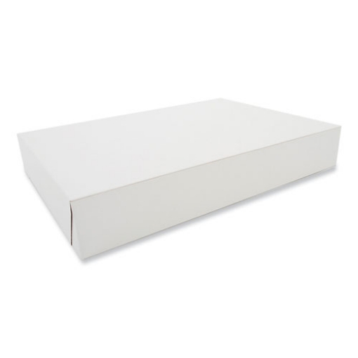 Picture of clay-coated donut boxes, 16 x 11.5 x 2.5, white, paper, 100/carton