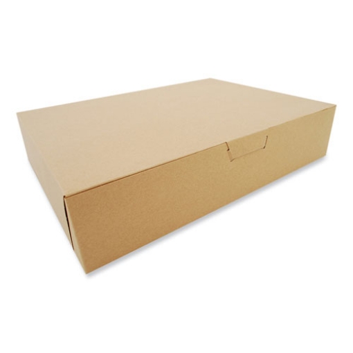 Picture of Kraft One-Piece Non-Window Bakery Boxes, 19 x 14 x 4, Brown, Paper, 50/Carton