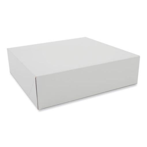 Picture of Clay-Coated Donut Boxes, 9 x 9 x 2.5, White, Paper, 150/Carton