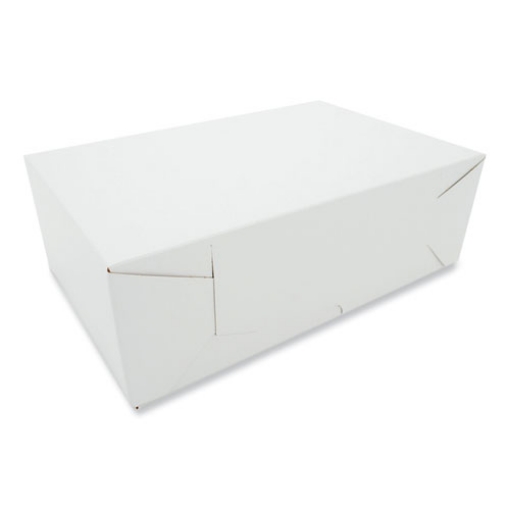 Picture of two-piece sausage and meat-patty boxes, 12 x 7.75 x 4.06, white, paper, 100/carton