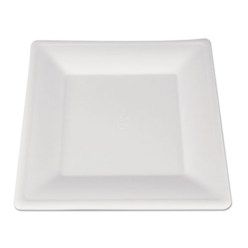 Picture of Champware Molded Fiber Tableware, Square, 10 X 10, White, 125/pack, 4 Packs/carton