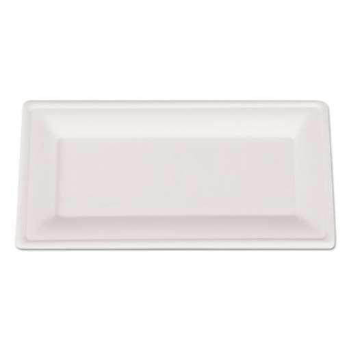 Picture of Champware Molded Fiber Tableware, Rectangle, 10 X 5, White, 125/pack, 4 Packs/carton