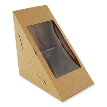 Picture of Window Sandwich Wedge Box, 2.96 x 4.70 x, White, Paper, 300/Carton