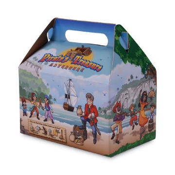 Picture of Pirate Kid's Meal Barn Boxes, 6.43 x 4 x 3.75, Kraft, Paper, 96/Carton