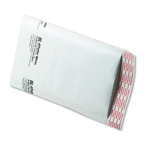 Picture of Jiffylite Self-Seal Bubble Mailer, #00, Barrier Bubble Air Cell Cushion, Self-Adhesive Closure, 5 x 10, White, 250/Carton