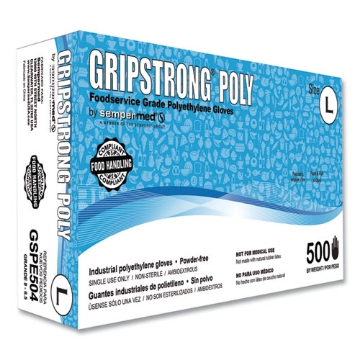 Picture of Foodservice Grade Polyethylene Gloves, Clear, Large, Polyethylene, 500/box, 20 Boxes/carton
