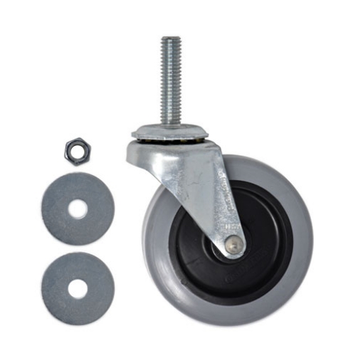 Picture of Replacement Bayonet-Stem Swivel Casters, Threaded Stem (0.26" x 2"), 3" Hard Urethane Wheel, Gray