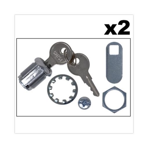 Picture of Replacement Lock And Keys For Cleaning Carts, Silver