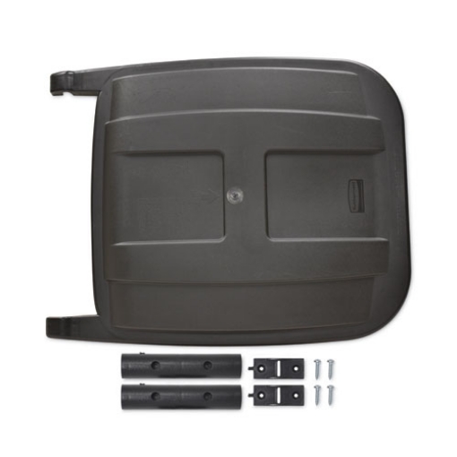 Picture of 50 Gallon Rollout Container Replacement Lid, 24 x 28.5 x 2.5, Black
