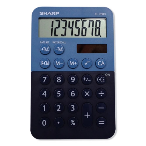 Picture of El-760rbbl Handheld Calculator, 8-Digit Lcd